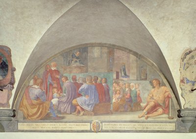 The Sermon of St. Antoninus (lunette) by Lorenzo Cerrini